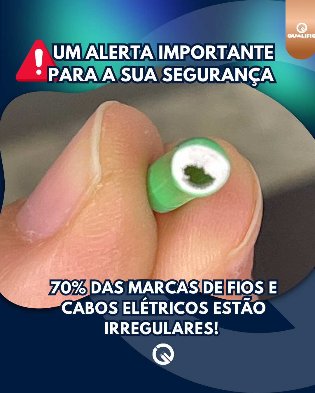 70% das marcas de fios e cabos elétricos estão irregulares